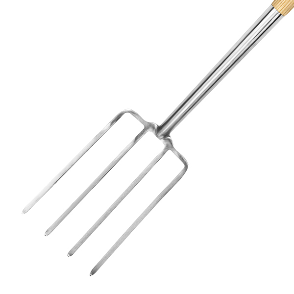 Stainless Steel D-Handle Digging Fork Detail Shot Stainless Steel D-Handle Digging Fork