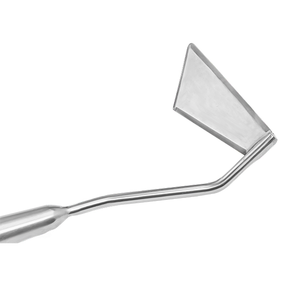Stainless Steel Long Handled 3 Edge Hoe Detail Shot Stainless Steel Long Handled 3 Edge Hoe - Image 2