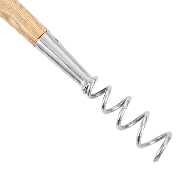 Stainless Steel Long Handled Corkscrew Weeder Detail Shot Stainless Steel Long Handled Corkscrew Weeder - Image 2