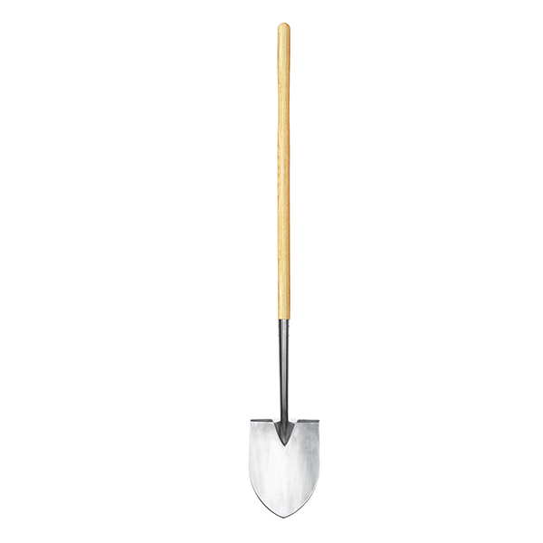 Stainless Steel Long Handled Pointed Spade Main Image Stainless Steel Long Handled Pointed Spade