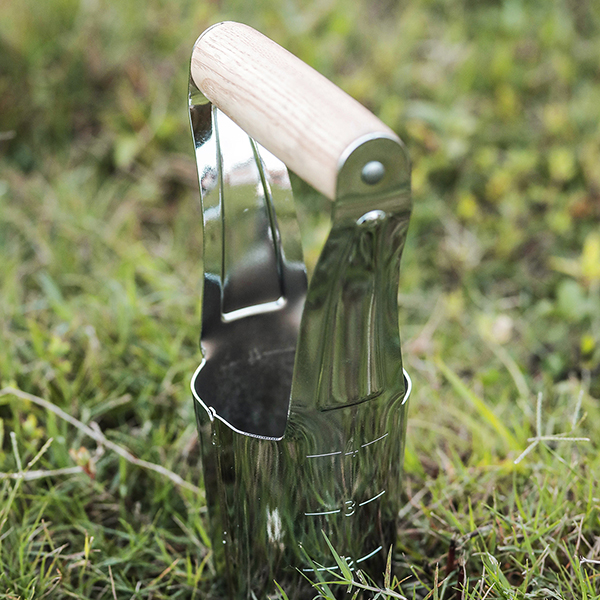 Carbon Steel Hand Bulb Planter (Chrome Plated) In-Use Image Carbon Steel Hand Bulb Planter (Chrome Plated) - Image 2